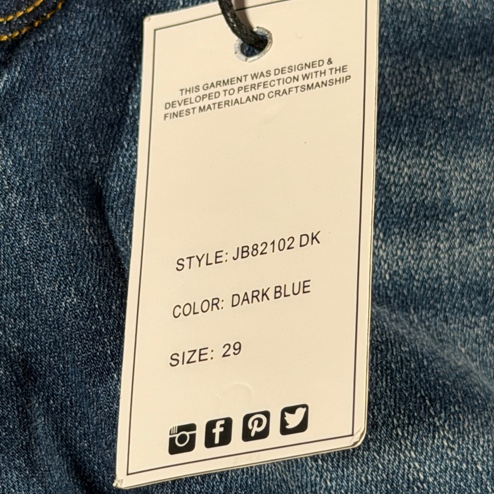 Judy Blue Relaxed Fit Mid Rise Jeans Dark Blue JB82102 DK Size 29 NWT - Picture 10 of 16